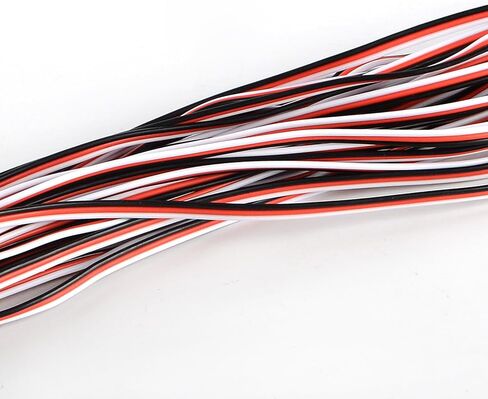 YXQ 26AWG Servo Cable 50 feet 3-pin Line for Futaba JR RC Servo Hobby Model Aircraft Model Wiring 30 corex0.08mm in Kuwait
