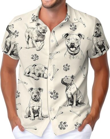 Summer Beach Hawaiian Shirts for Men - Casual Button Down Short Sleeve Floral Tropical Vacation Shirts in Saudi Arabia