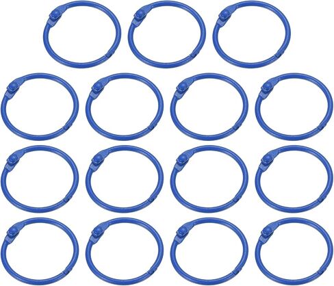 PATIKIL Loose Leaf Binder Rings 1 Inch, 15 Pack Metal Flash Card Book Binding Rings for Key Chain Index Card Scrapbooks, Bright Blue in Saudi Arabia