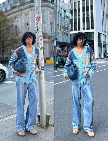Aelfric Eden Cardigan Sweater Open Front Casual Knit Cardigans Pinstripe Fashion Sweaters 2024 Y2k Outfits in Kuwait