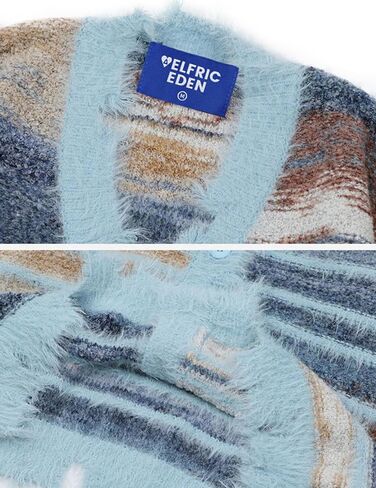 Aelfric Eden Cardigan Sweater Open Front Casual Knit Cardigans Pinstripe Fashion Sweaters 2024 Y2k Outfits in Kuwait