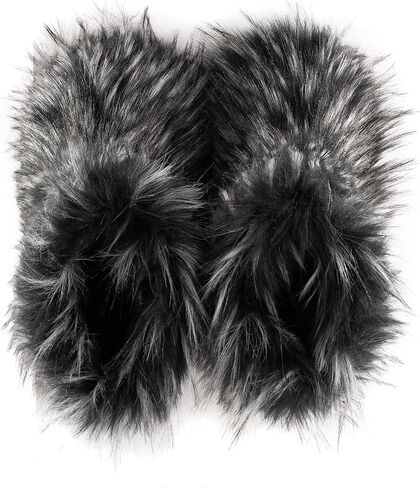 Women's Faux Fur Boots Furry Fuzzy Snow Boots Fluffy Winter Boots Warm Comfortable Mid-Calf Boots in Saudi Arabia