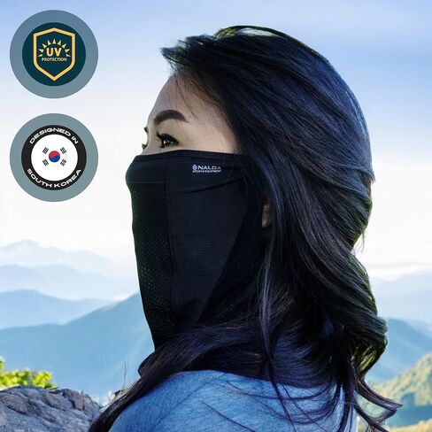 Ultra Thin Sport Neck Gaiter Face Cover With Ear Loops – Cooling Breathable Designed In Korea – UV Protection in Saudi Arabia