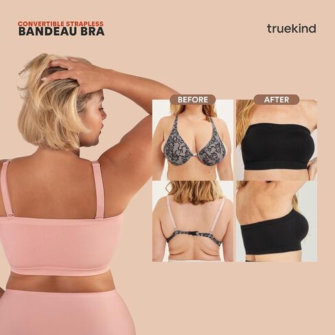 حمالة صدر Truekind، حمالة صدر لاسلكية بدون حمالات، حمالة صدر Bandeau، حمالات صدر بدون حمالات صغيرة إلى كبيرة الحجم للنساء، حمالات صدر نسائية بدون حمالات in Saudi Arabia