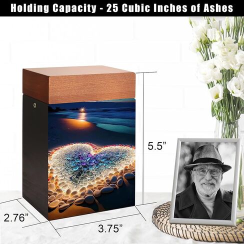 Small Urns for Ashes Keepsake, Wooden Small Cremation Urns for Male or Female Child, Pets Cat Dog, Mini Cremation Urn for Sharing Ashes,Hold 25 Cubic Inches Remains in Saudi Arabia