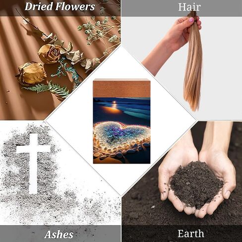 Small Urns for Ashes Keepsake, Wooden Small Cremation Urns for Male or Female Child, Pets Cat Dog, Mini Cremation Urn for Sharing Ashes,Hold 25 Cubic Inches Remains in Saudi Arabia