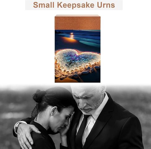 Small Urns for Ashes Keepsake, Wooden Small Cremation Urns for Male or Female Child, Pets Cat Dog, Mini Cremation Urn for Sharing Ashes,Hold 25 Cubic Inches Remains in Saudi Arabia