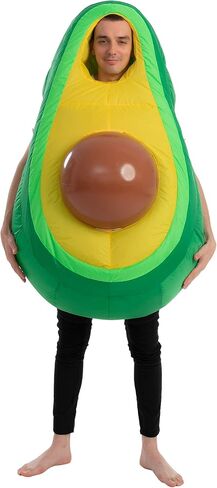 Spooktacular Creations Avocado Inflatable Costume, Green Women Deluxe Halloween Inflatable Costume, Fruit Halloween Costumes for Themed Parties, Adult Size in Saudi Arabia