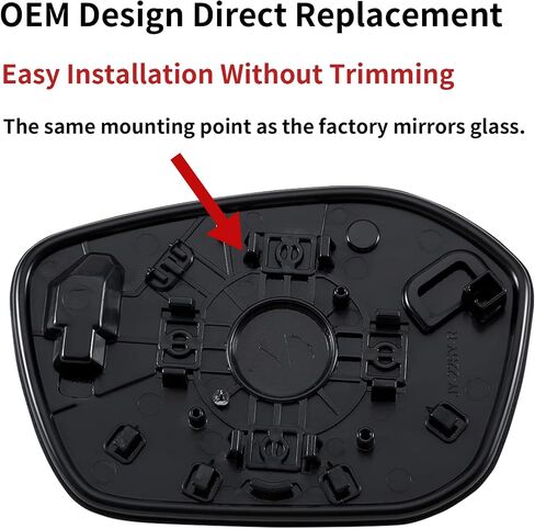 Passenger Side Mirror Replacement for Honda Civic 2022 2023 2024 Mirrors Glass - Convex Mirror Glass, Right Side Rear View Mirror without Power Heated (Not Heated) in Kuwait