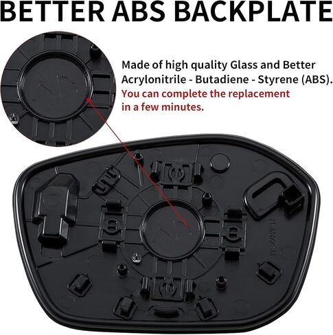 Passenger Side Mirror Replacement for Honda Civic 2022 2023 2024 Mirrors Glass - Convex Mirror Glass, Right Side Rear View Mirror without Power Heated (Not Heated) in Kuwait