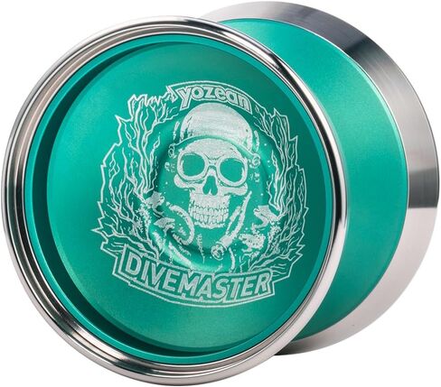 Yozean Yoyo Divemaster 7075 Aluminum Alloy Unresponsive 304 Stainless Steel Professional Competition (1A,3A,5A) Toys, Green in Saudi Arabia
