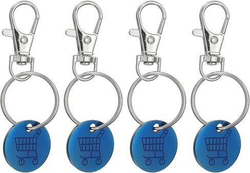 PATIKIL Shopping Trolley Token Key Ring Stainless Steel Grocery Cart Remover Coin Keychain Unlock Release Key in Saudi Arabia