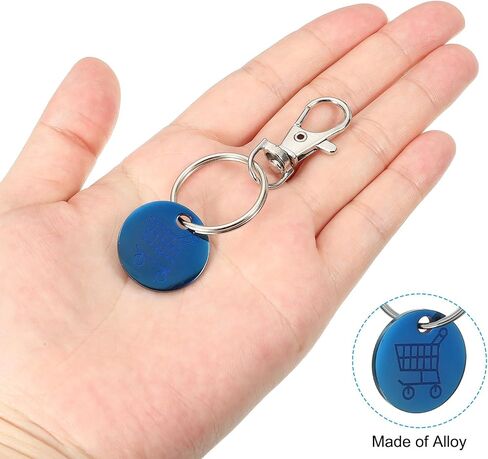 PATIKIL Shopping Trolley Token Key Ring Stainless Steel Grocery Cart Remover Coin Keychain Unlock Release Key in Saudi Arabia