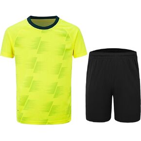 DaniChins Boys Loose Active Short-Sleeve Shirt and Athletic Mesh Shorts Set