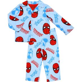 Marvel Spiderman Pajamas for Boys, 2 Piece Spider-Man & Venom Button Down Pajama Set, Spidey and His Amazing Friends Kids PJs