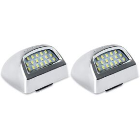 Bestview LED License Plate Light Tag Lamp Chrome Lens with Clip Retainer for 1988-1999 Chevy GMC Silverado Sierra C/K Series 1500 2500 3500 Suburban Blazer Tahoe Yukon Sonoma, Pack of 2