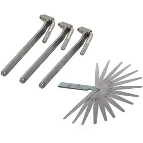 1Set Engine Valve Adjustment Tool for Motorcycle Square Hexagon Socket T Spanner Valve Screw Wrench 8mm 9mm 10mm + Stainless Steel Feeler Gauge 0.02-1mm