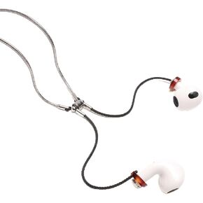 JOJOPANDA Magnetic Airpod Strap Anti-Lost Cord Sports Lanyard Compatible Airpods Pro 2/3/1 (Black Nylon Rope)