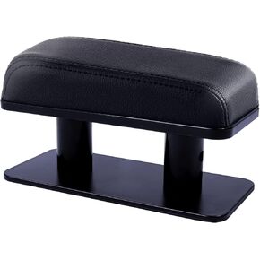 Armrest Cup Holder: Arm Rest Elbow Support General Leather Booster Pad for Car Door(Black)