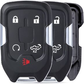 Replacement Remote Car Key case Shell for GMC Sierra 1500 2500 3500 Chevrolet Silverado 1500 2500 3500 2019-2021 HYQ1EA HYQ4EA 13591396 13508398 13529632 5Buttons(2 Pack)