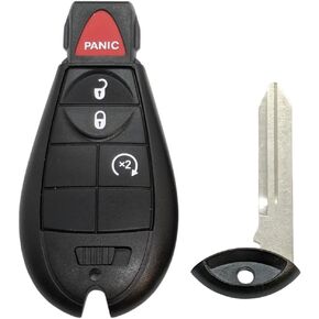 Replacement aftermarket Remote Key fob 4-Button Shell case Cover fits Chrysler 300 Town & Country Dodge Charger Grand Caravan Durango Journey Ram Jeep Grand Cherokee.