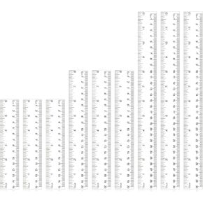 9 Pack Clear Plastic Ruler, 6 Inch 8 Inch 12 Inch Flexible Transparent Ruler Plastic Straight Ruler Shatterproof Rulers Transparent Rulers Ruler Set for School Office Student, Drafting Measuring Tools