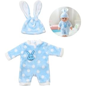 Vaguelly 1 Set Doll Clothes Clothing Girl Doll Accessories 18 Inch Doll Outfit Rabbit Jumpsuit Clothes Rabbit Outfit for Doll Rabbit Costume for Doll Plush Pajamas