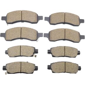 D1169 D883 Front & Rear Disc Brake Pads Compatible With 2008-2017 Buick Enclave,2009-2017 Traverse,2006 SSR,2007-2016 GMC Acadia,2007-2010 Saturn Outlook