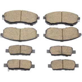 Brake Pads Set Front & Rear Ceramic Disc D815,D905 Compatible With 2003-2005 Infiniti G35, 2003-2005 Nissan 350Z, 2007-2013 Nissan Altima, 2011-2017 Nissan Juke, 2007-2012 Nissan Sentra