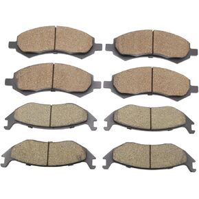 D1084 D967 Front Rear Ceramic Brake Pads Compatible With 2007-2009 Chrysler Aspen,2010 Dakota,2007-2009 Durango,2006-2010 Ram 1500,2011-2018 Ram 1500