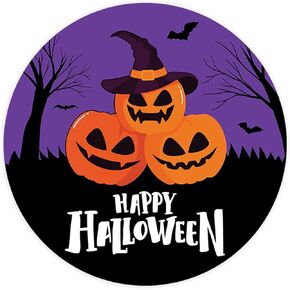 Andaz Press Halloween Stickers 2-Inch Round 120 Count Witch on Broom Labels for Kids & Adults, Paper, Cartoon Style, Single Use, Suitable for Plastic, Glass, Metal Surfaces