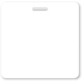 Blank White Badge Buddy - Heavy Duty Horizontal Badge Buddies to Customize - - Spill & Tear Proof Cards - 2 Sided USA Printed Quick Role Identifier ID Tag Backer by Specialist ID
