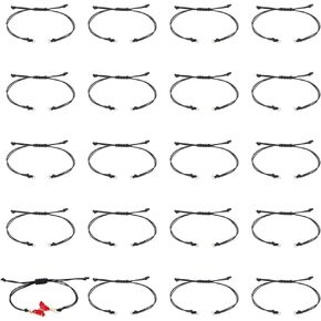 UNICRAFTALE about 30Pcs Waxed Polyester Cord Bracelets Semi Finished Bracelet Black Adjustable Bracelet Knot Rope Handmade Friendship Bracelet Braid String Bracelets for Jewelry Making Diy 31.4mm Long