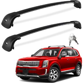 Roof Rack Cross Bars 220lb Compatible with Kia Sportage SX/SX Prestige 2016-2024 (with Flush Rails), Heavy Duty Lockable Aluminum Roof Rails Crossbars Cargo Bars Black Carrier Luggage
