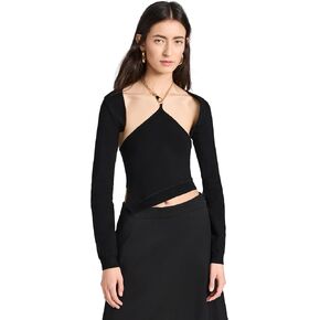ROKH Women's Chain Halter Neck Knit Top