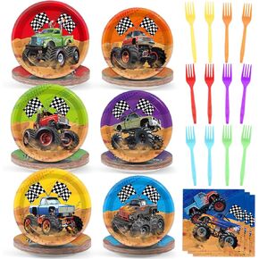96Pcs Woodland Party Paper Plates and Napkins for Animal Party Decorations Woodland Creatures Dessert Plates Disposable Tableware for Kids Serves 24 Baby Shower Birthday Forest Animal Themed Supplies