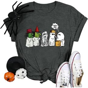 Halloween Shirt for Women I Got A Rock Trick or Treat T-Shirt Short Sleeve Boo Ghost Tee Tops
