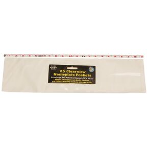 Ashley Productions Name Plate Extra Large Pockets, Clear (ASH10404)