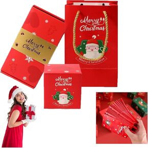 Surprise Box Gift Box for Money, Surprise Gift Box Explosion,Pop Out Money Gift Box,Pop Up Money Box for Cash Gift,Seeroze Surprise Gift Box Christmas,Surprise Gift Box Set (Christmas,12 Pages green)