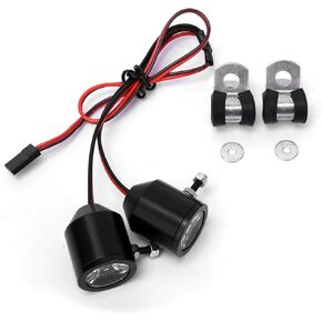 أضواء RC، مصباح أمامي زاحف، طقم شريط إضاءة LED 3 وات، كشافات إضاءة أمامية للسيارة، مصباح رف السقف، جهاز استقبال يعمل بالطاقة الساطعة، محاكاة استبدال قطع الغيار للأطفال لعبة شاحنة نموذج السيارة