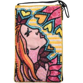 Bamboo Trading Libby by Sarah Walters Club Women Crossbody Wristlet Handbag, 7.5-inch Height, Travel Accessory
