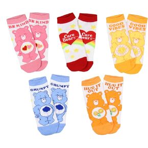 Mad Engine Care Bears Socks Women's 5-Pack Care Bear Personalities Mix and Match Adult No-Show Ankle Socks