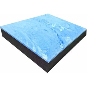 FoamTouch 6'' x 24'' x 24'' Gel Memory Foam Over Charcoal Foam, 1" Gel Memory Foam Over 5'' High Density Charcoal Foam, Couch Cushion, Seat Cushion, Wheelchair Cushion, Bench Cushion…NO Cover