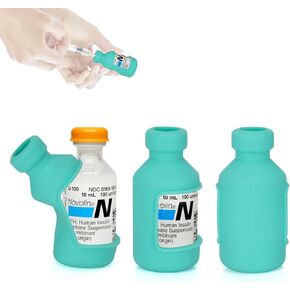 YOUSHARES Insulin Vial Cover Insulin Bottle Protector - Silicone Protective Case for 10ml Short Insulin Vials, Durable Vial Case, Soft and Flexible Diabetes Vial Care(Orange)