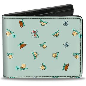 Buckle-Down Men's Standard Wallet, Star Wars The Child, 4.0" x 3.5"