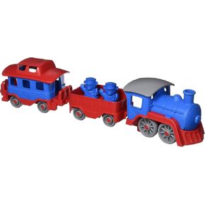 قطار جرين تويز، بلو سي بي - 6 قطع من اللعب التظاهري، المهارات الحركية، مجموعة لعب سيارات للأطفال. خالٍ من البيسفينول والفثالات والكلوريد متعدد الفينيل. آمن للاستخدام في غسالة الأطباق، بلاستيك معاد تدويره، صنع في الولايات المتحدة الأمريكية. in Kuwait