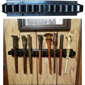 Pmsanzay Holder Display Stand/Plastic Bracket Rack for 10 - Wand Harry Potter Dumbledore Hermoine Wand Collection Weasley Twins, Wand Stand Display, Wand Holder Decoration （No Wand）