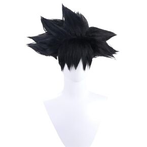 Short Fluffy Blonde Golden Crazy Wig Men's Goku Anime Role Play Cosplay Costume Wigs (Not Styled)
