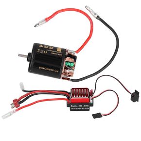 RC Motor ESC, High Torsion 540 Brushed Motor 360A ESC with T Plug Accessory Compatible for Tamiya 1/10 RC Car Model(55T)