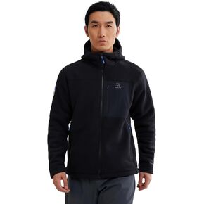 KAILAS Men's Fleece Jacket Hooded Winter Jacket Full Zip Jacket Lightweight Polar Warm Coat Pockets Outdoor Jacket